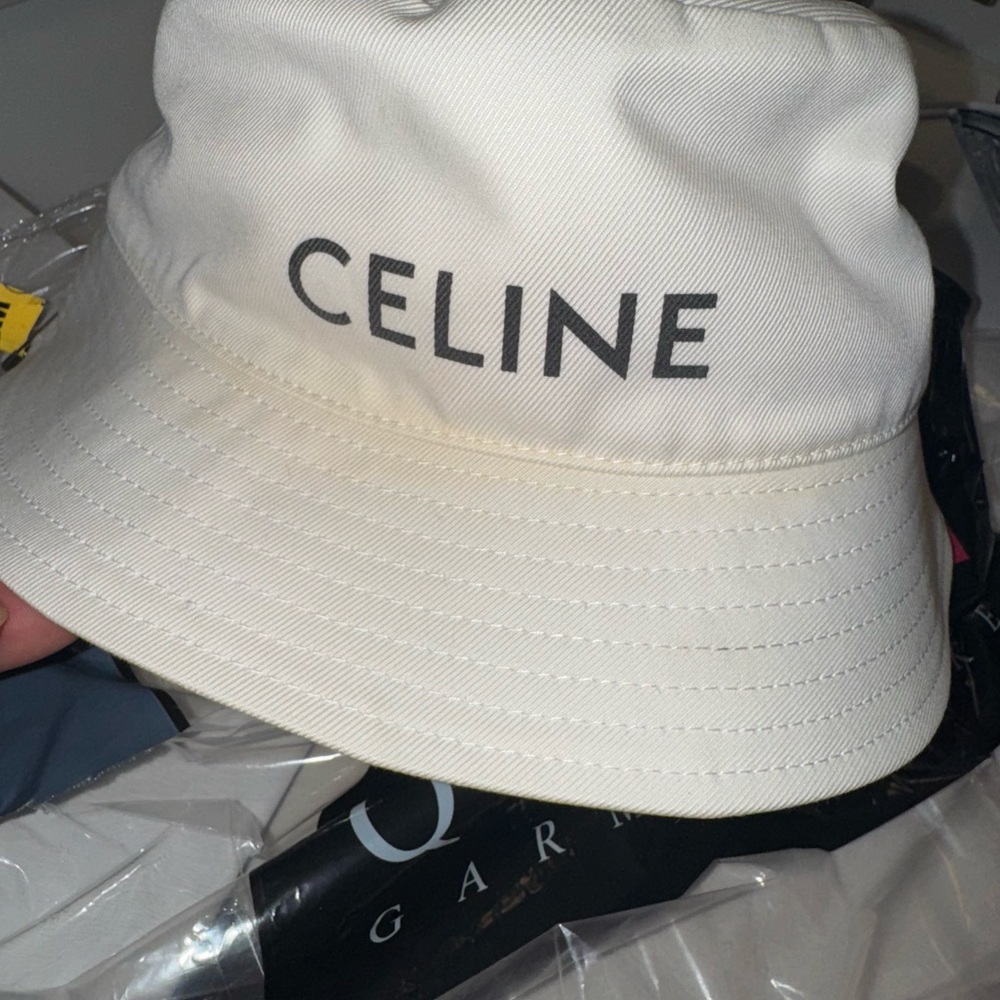 Celine White Bucket Hat